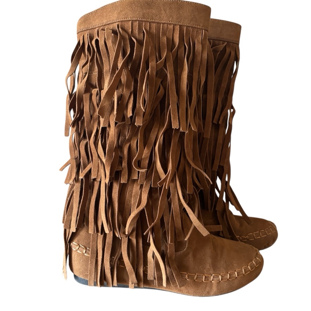 Girls Bohemian Fringe Boots – Stylish and Comfortable”
